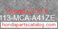 Honda 35113-MCA-A41ZE genuine part number image