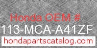 Honda 35113-MCA-A41ZF genuine part number image