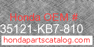 Honda 35121-KB7-810 genuine part number image