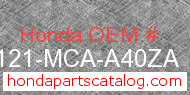 Honda 35121-MCA-A40ZA genuine part number image