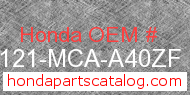 Honda 35121-MCA-A40ZF genuine part number image