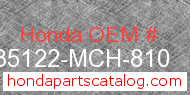 Honda 35122-MCH-810 genuine part number image