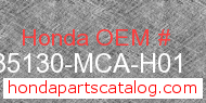 Honda 35130-MCA-H01 genuine part number image