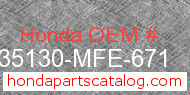 Honda 35130-MFE-671 genuine part number image