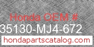 Honda 35130-MJ4-672 genuine part number image