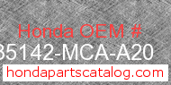 Honda 35142-MCA-A20 genuine part number image