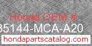 Honda 35144-MCA-A20 genuine part number image