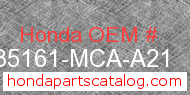 Honda 35161-MCA-A21 genuine part number image