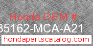 Honda 35162-MCA-A21 genuine part number image
