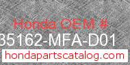 Honda 35162-MFA-D01 genuine part number image