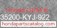 Honda 35200-KYJ-922 genuine part number image