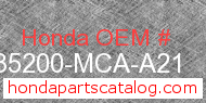 Honda 35200-MCA-A21 genuine part number image