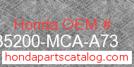 Honda 35200-MCA-A73 genuine part number image