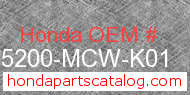 Honda 35200-MCW-K01 genuine part number image