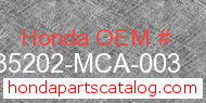 Honda 35202-MCA-003 genuine part number image