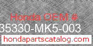 Honda 35330-MK5-003 genuine part number image