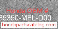 Honda 35350-MFL-D00 genuine part number image