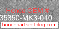 Honda 35350-MK3-010 genuine part number image