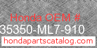 Honda 35350-ML7-910 genuine part number image