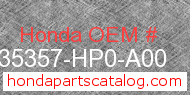 Honda 35357-HP0-A00 genuine part number image