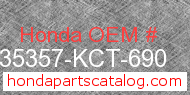 Honda 35357-KCT-690 genuine part number image