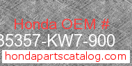 Honda 35357-KW7-900 genuine part number image