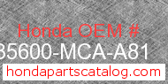 Honda 35600-MCA-A81 genuine part number image