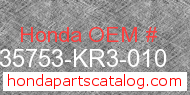 Honda 35753-KR3-010 genuine part number image