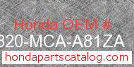 Honda 35820-MCA-A81ZA genuine part number image