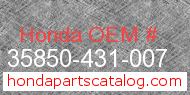 Honda 35850-431-007 genuine part number image