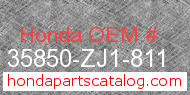 Honda 35850-ZJ1-811 genuine part number image