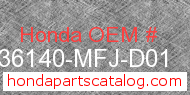 Honda 36140-MFJ-D01 genuine part number image