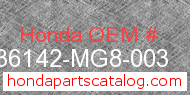 Honda 36142-MG8-003 genuine part number image