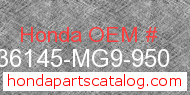 Honda 36145-MG9-950 genuine part number image