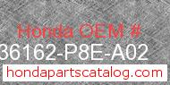 Honda 36162-P8E-A02 genuine part number image