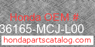 Honda 36165-MCJ-L00 genuine part number image