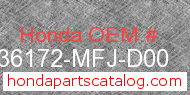 Honda 36172-MFJ-D00 genuine part number image
