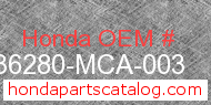 Honda 36280-MCA-003 genuine part number image