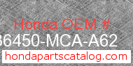 Honda 36450-MCA-A62 genuine part number image