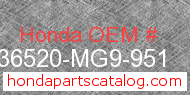 Honda 36520-MG9-951 genuine part number image