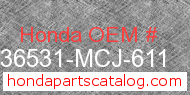 Honda 36531-MCJ-611 genuine part number image