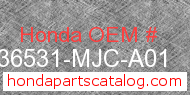 Honda 36531-MJC-A01 genuine part number image