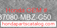 Honda 37080-MBZ-C50 genuine part number image