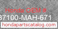 Honda 37100-MAH-671 genuine part number image