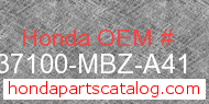 Honda 37100-MBZ-A41 genuine part number image