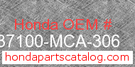Honda 37100-MCA-306 genuine part number image