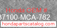 Honda 37100-MCA-782 genuine part number image