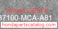 Honda 37100-MCA-A81 genuine part number image