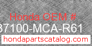 Honda 37100-MCA-R61 genuine part number image