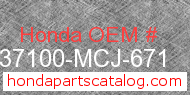 Honda 37100-MCJ-671 genuine part number image